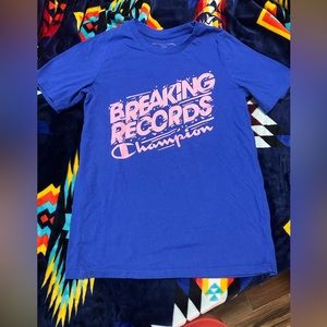 Boy champions blue t-shirt